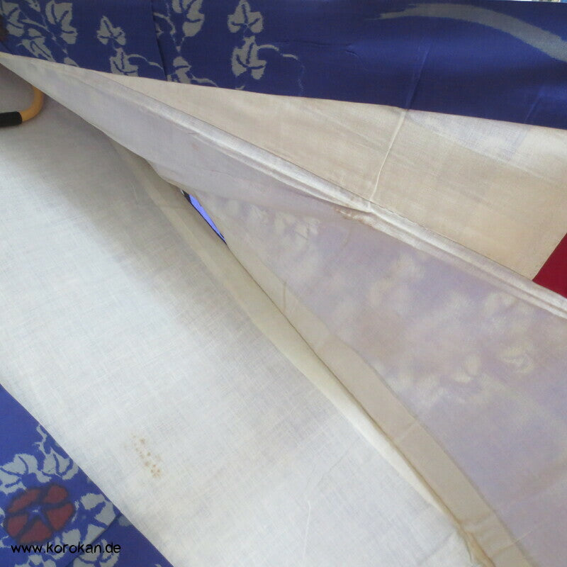 japanischer Asagao Prachtwinden Meisen Seiden Kimono