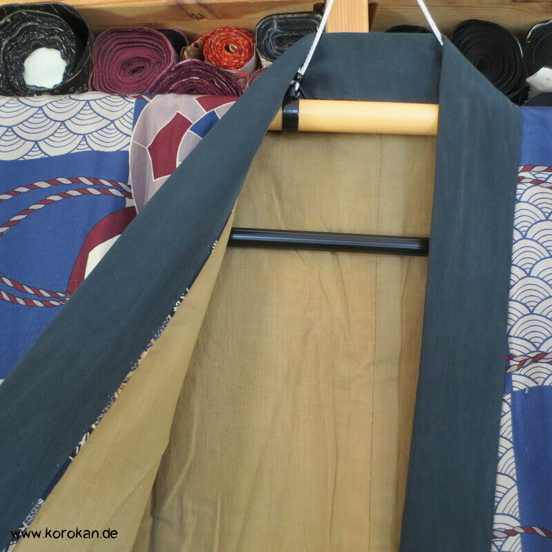 Genji Räder, Segaiha Wellen Juban Kimono Seidencrepe