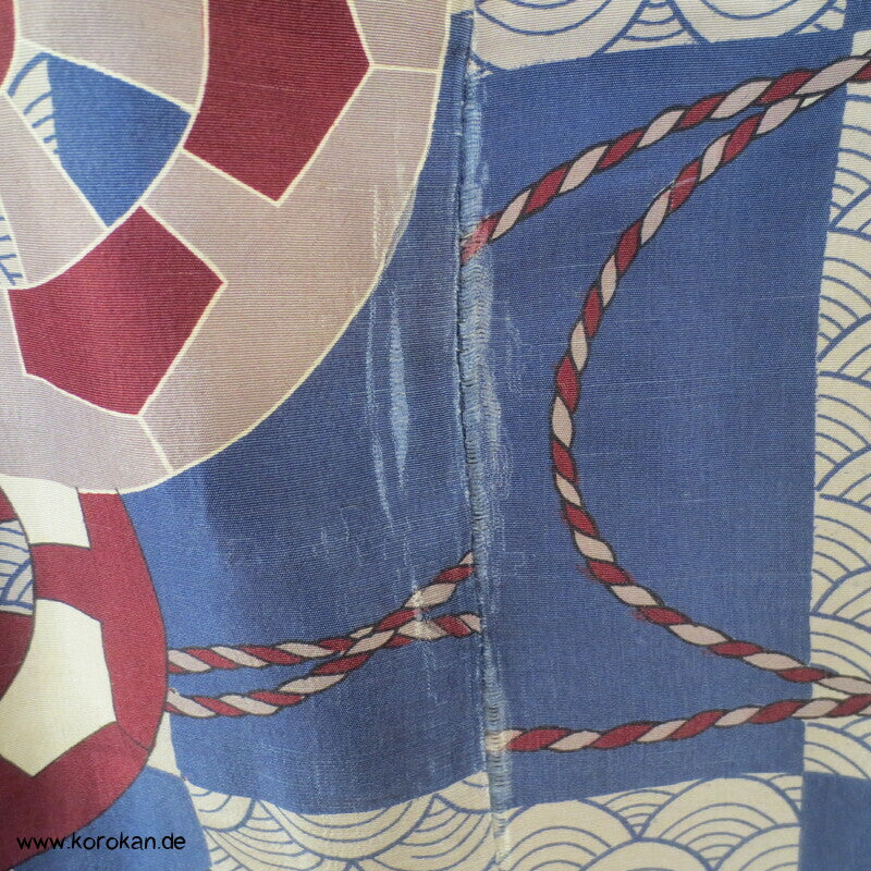 Genji Räder, Segaiha Wellen Juban Kimono Seidencrepe