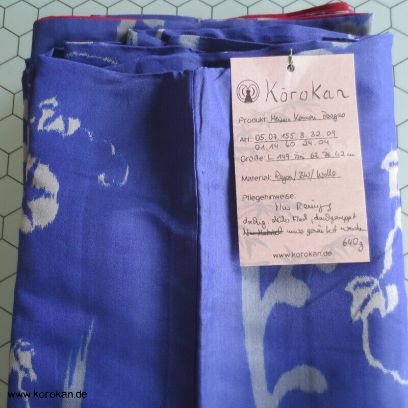 japanischer Asagao Prachtwinden Meisen Seiden Kimono