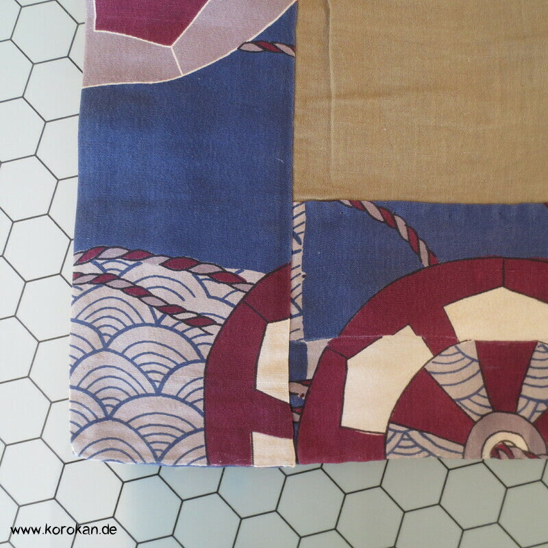 Genji Räder, Segaiha Wellen Juban Kimono Seidencrepe