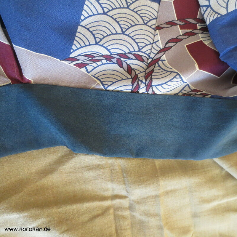 Genji Räder, Segaiha Wellen Juban Kimono Seidencrepe