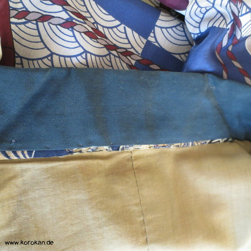Genji Räder, Segaiha Wellen Juban Kimono Seidencrepe