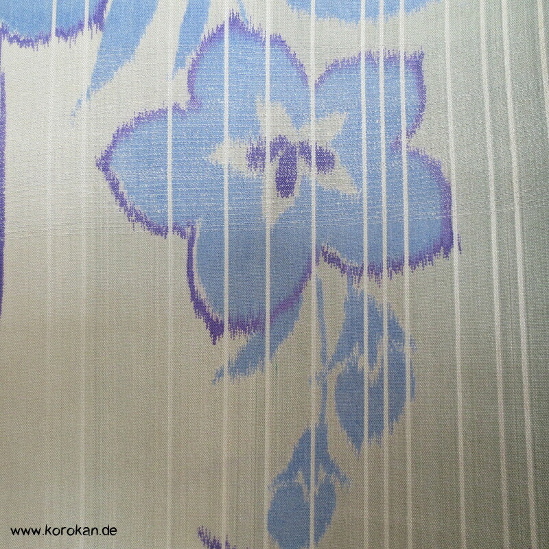 gestreifte Ballonblumen Sha Seide Hitoe Kimono