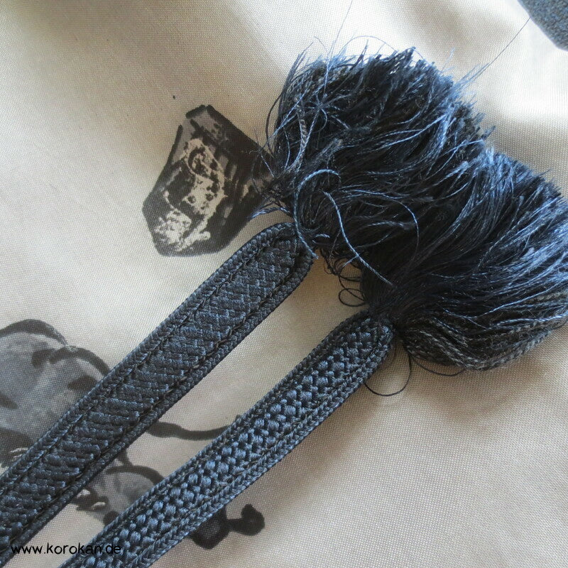melierte Wolle Haori, Pferde + Shogi Futter, mit Himo