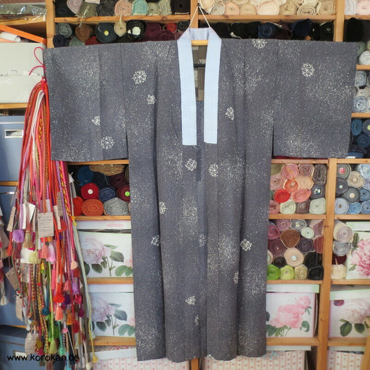 Schneegestöber homemade Juban Seidencrepe Männer Kimono