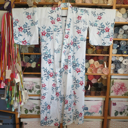 heller Blumen Yukata Baumwoll Kimono