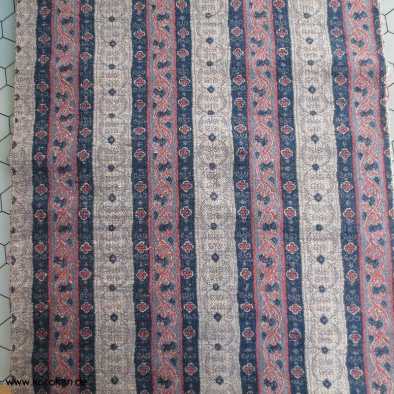bunte Musterstreifen Jacquard Seiden Obi Stoff
