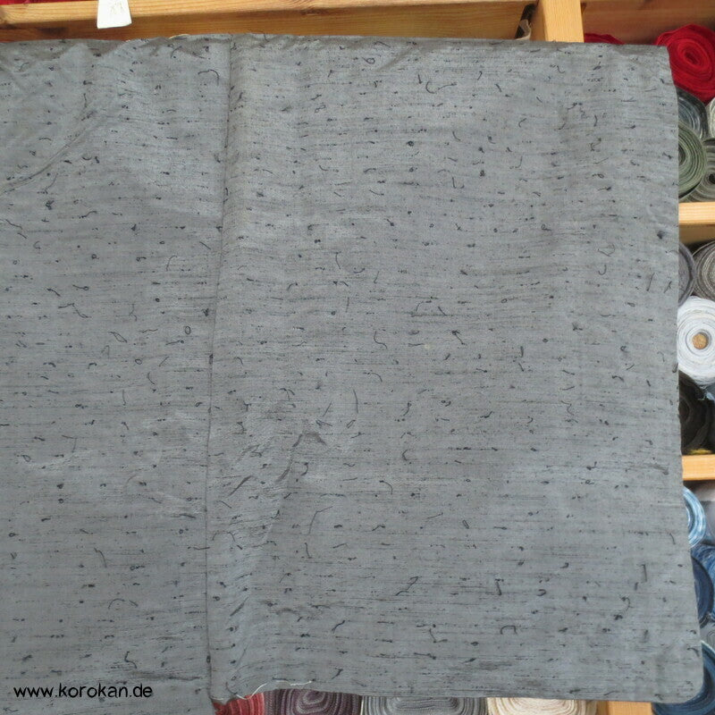 graue Fushi Tsumugi Seiden Haori Jacke, Schreibset BIld Futter
