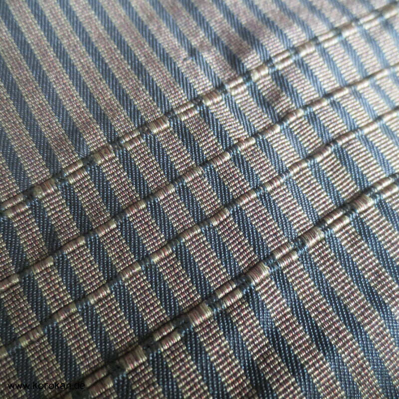 cognac schwarz Streifen Seiden Hakama - Andon