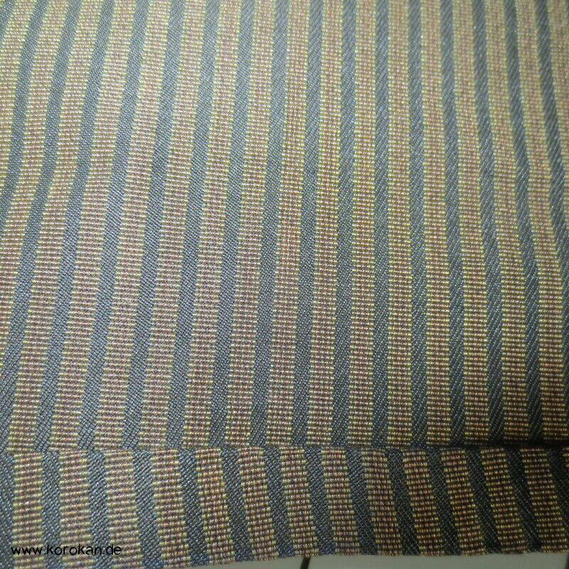 cognac schwarz Streifen Seiden Hakama - Andon