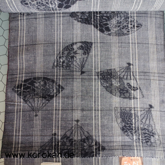 Fächer Kasuri Tsumugi Kimono Seide