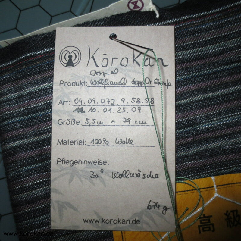 Streifen Wollflanell in doppelter Breite für Winter Kimono