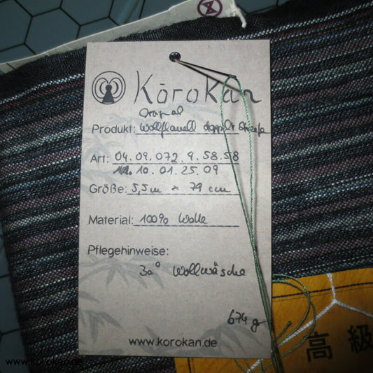 Streifen Wollflanell in doppelter Breite für Winter Kimono
