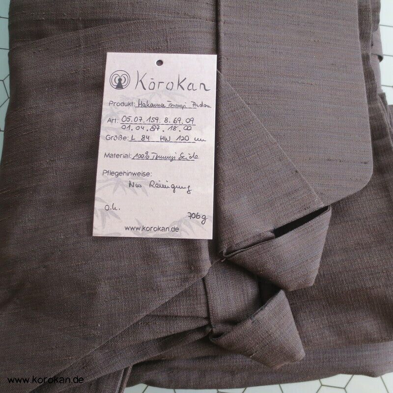 mittelbraune Tsumugi Hakama - Andon - Rock - Typ