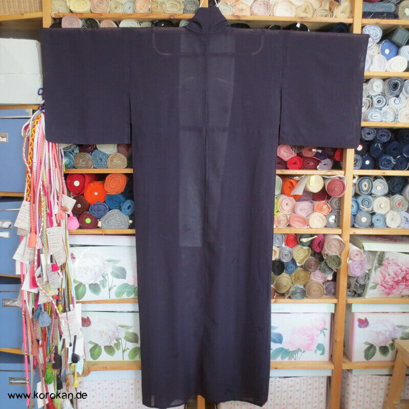 eingewebte Schmetterlinge Hitoe Kimono, Rho Seide