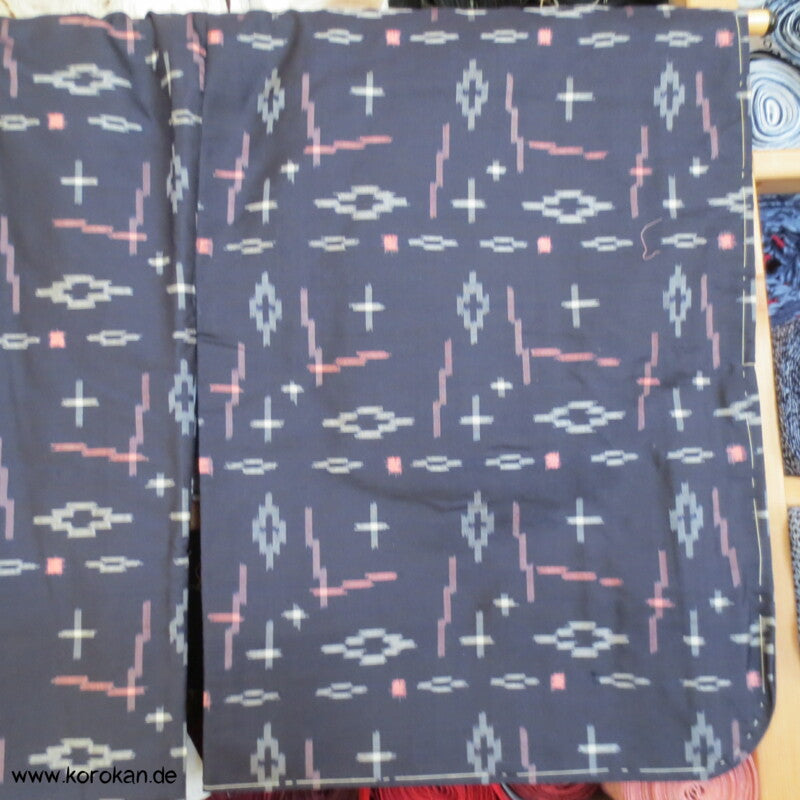 geometrischer Meisen Seiden Kimono
