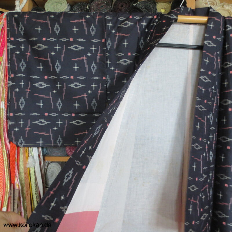geometrischer Meisen Seiden Kimono