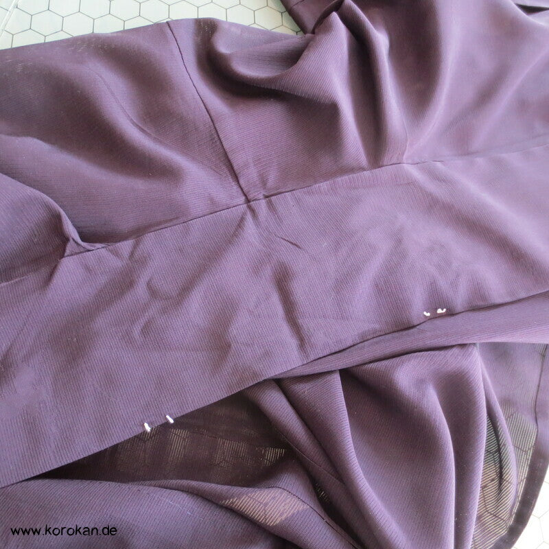 eingewebte Schmetterlinge Hitoe Kimono, Rho Seide