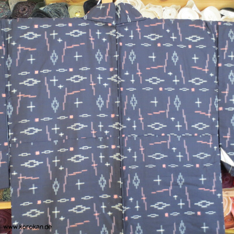 geometrischer Meisen Seiden Kimono