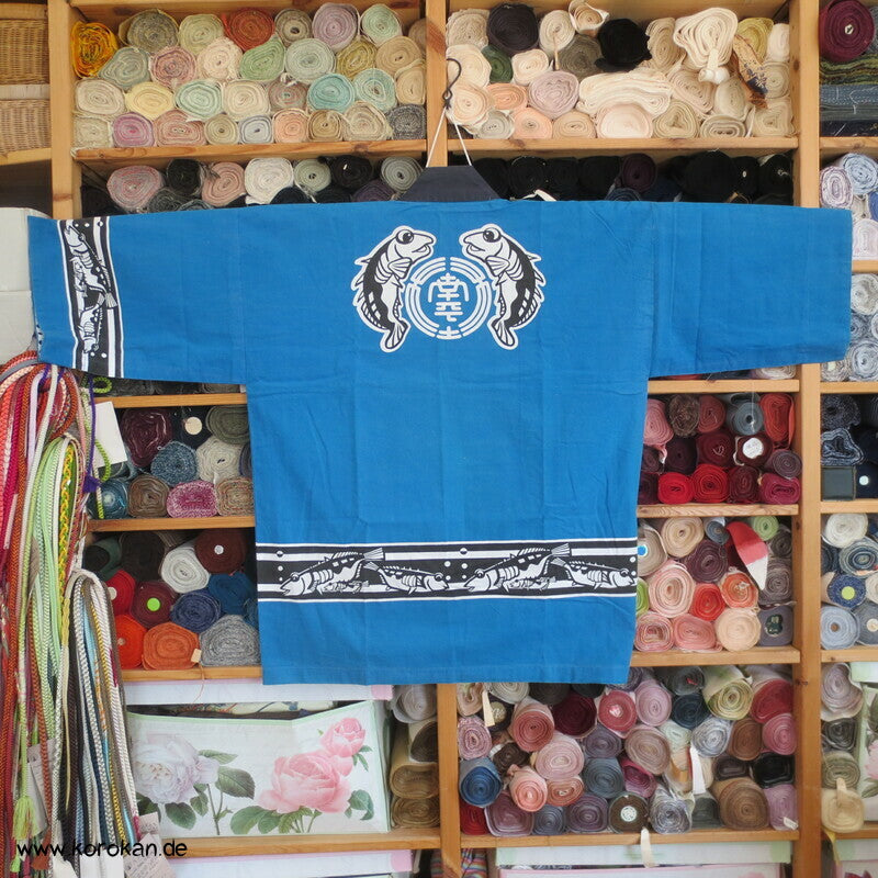Happi Jacke, Ladenbekleidung, lustige Fische