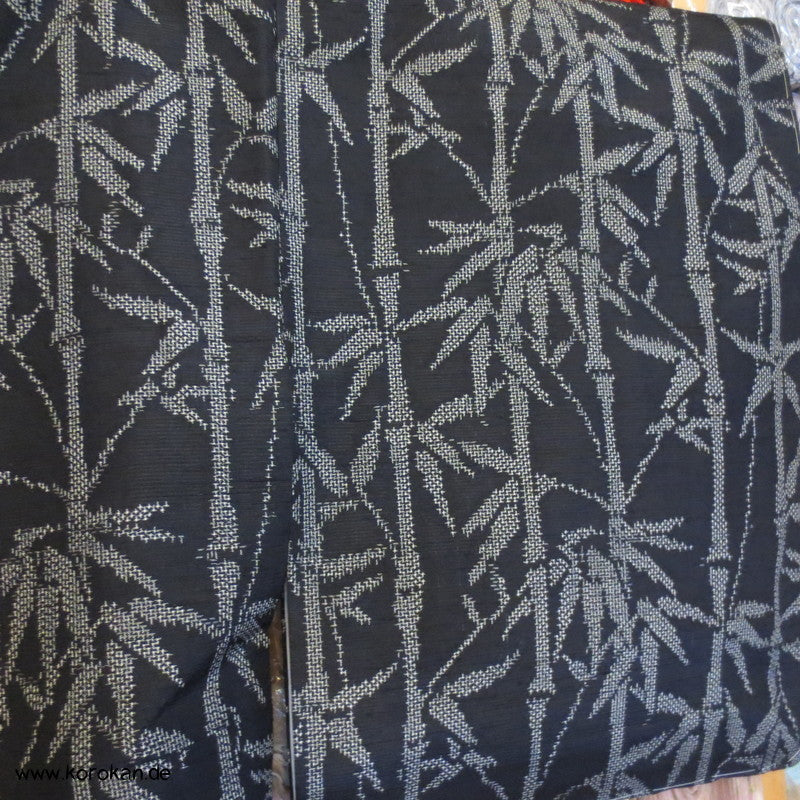 Bambus Kasuri Tsumugi Seiden Kimono