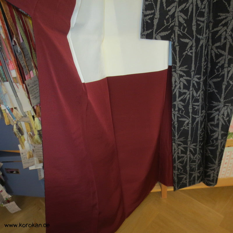 Bambus Kasuri Tsumugi Seiden Kimono
