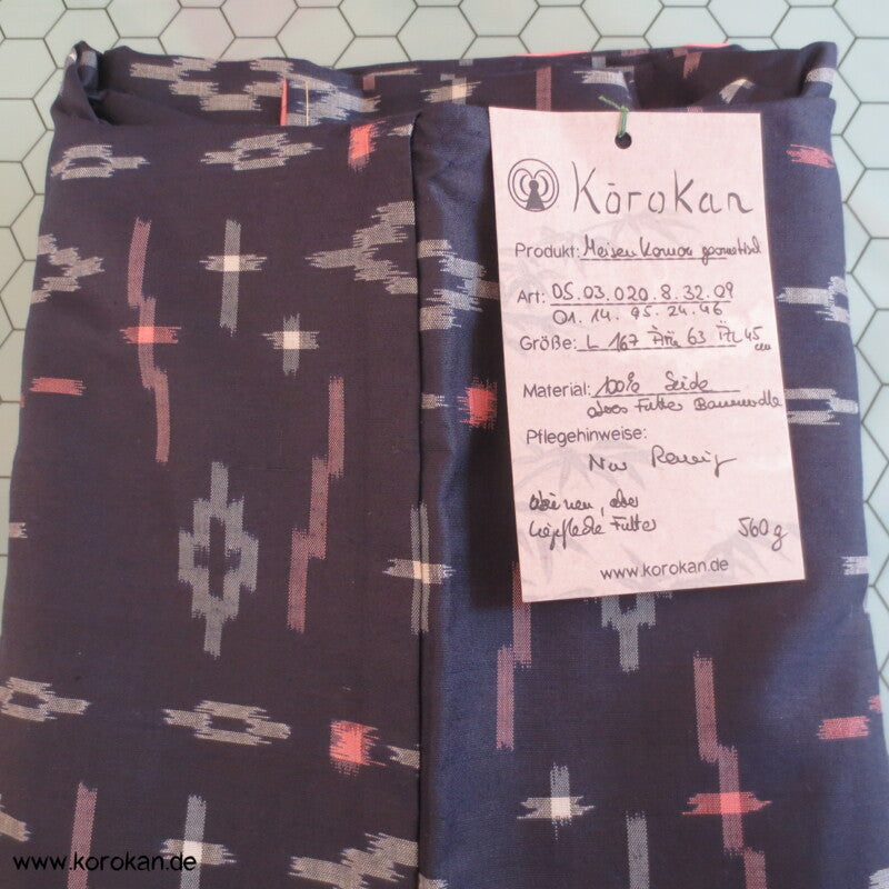 geometrischer Meisen Seiden Kimono