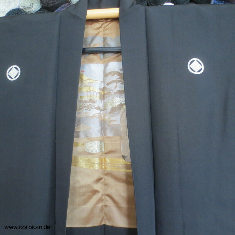 Montsuki Haori, gewebtes Bildfutter