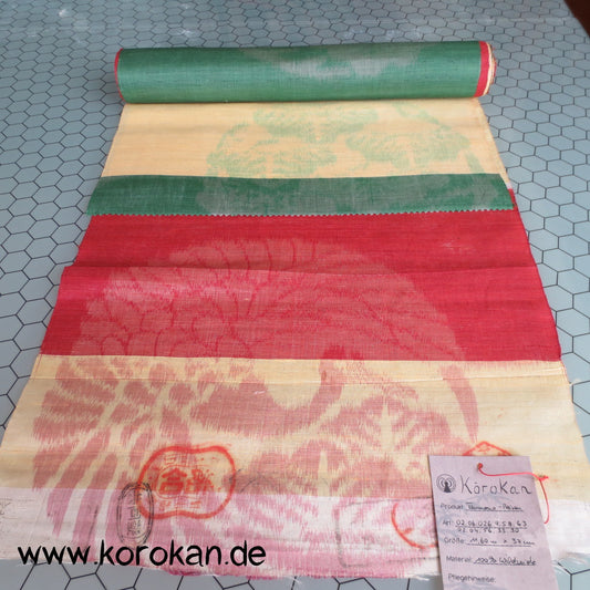 Kranichkreise auf Streifen Meisen Kimono Seide