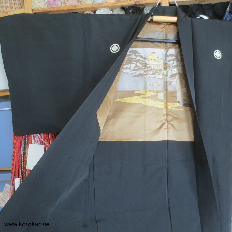 Montsuki Haori, gewebtes Bildfutter