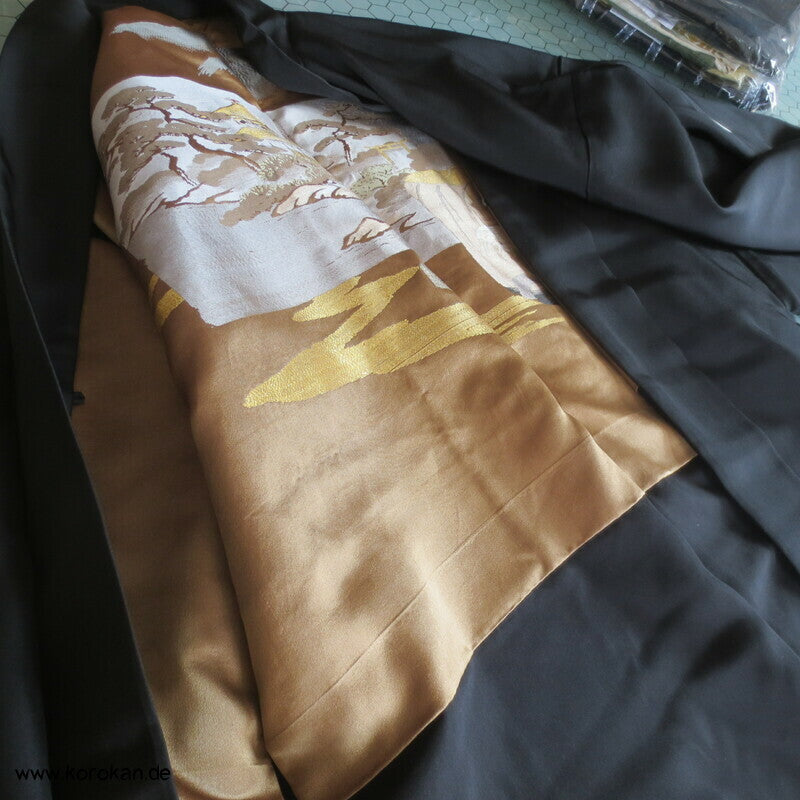 Montsuki Haori, gewebtes Bildfutter