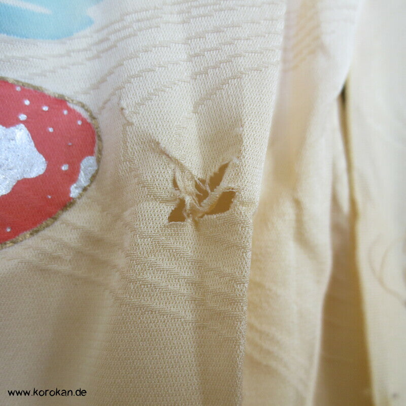 Blüten Furisode Seidendamast Karieba