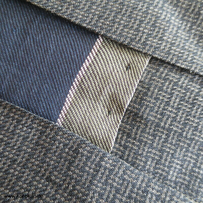 lange feinkarierte Haori Kimono Jacke