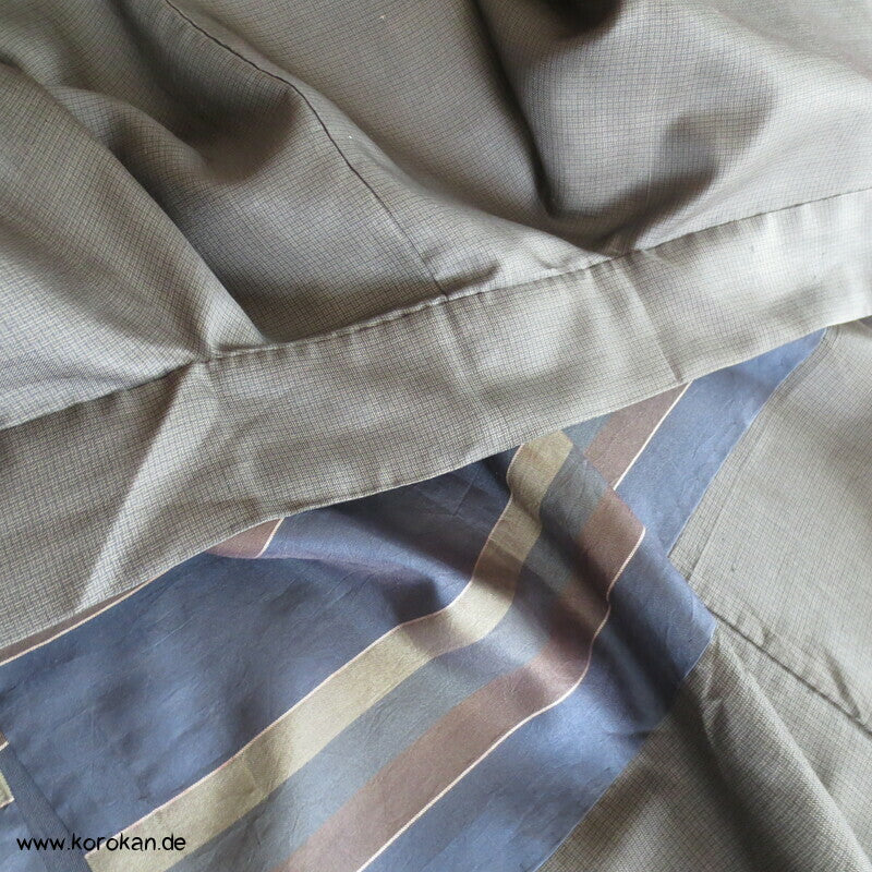 lange feinkarierte Haori Kimono Jacke