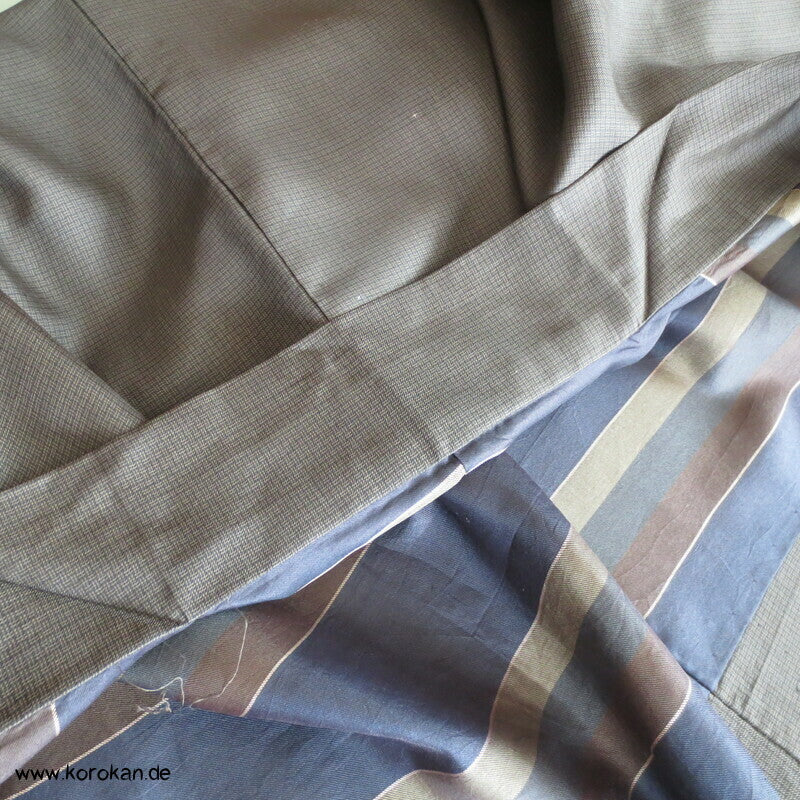 lange feinkarierte Haori Kimono Jacke