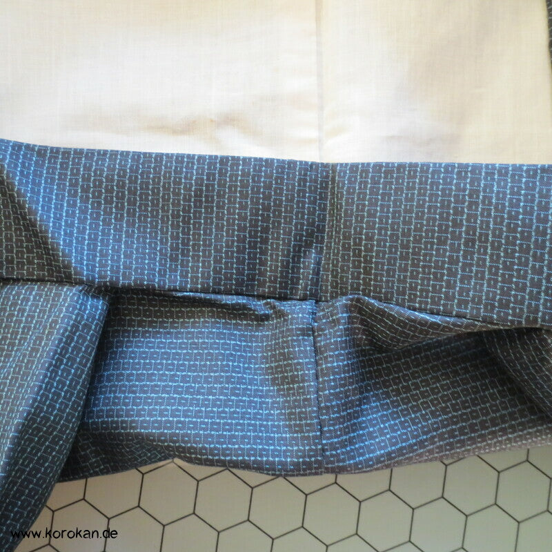 Vogelaugen Tsumugi Seiden Hitoe Kimono