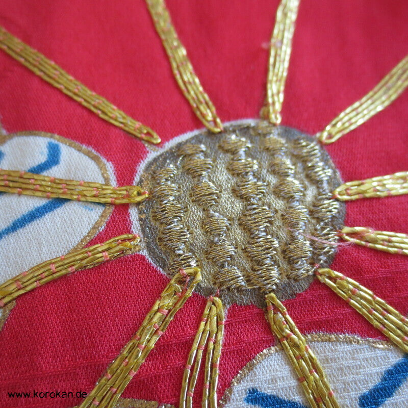 Blüten Furisode Seidendamast Karieba