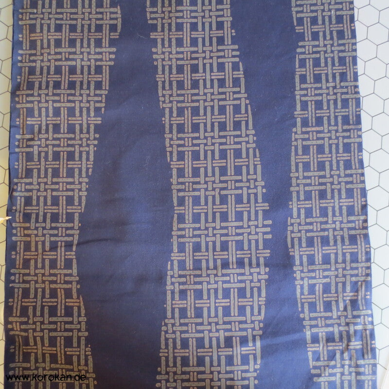 grünes Tatewaku Gitter Yukata Kimono Baumwollstoff