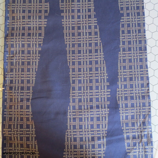 grünes Tatewaku Gitter Yukata Kimono Baumwollstoff