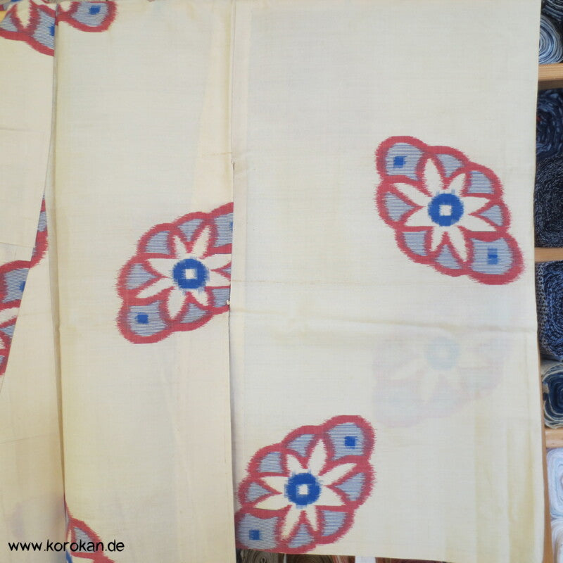 unbenutzter antiker Hitoe Meisen Komon Kimono, geheftet
