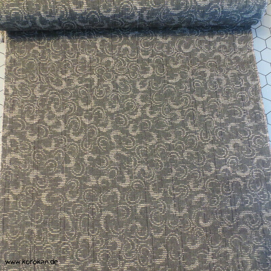 Stoffrolle feine Kringel Tsumugi Kimono Seide Tanmono