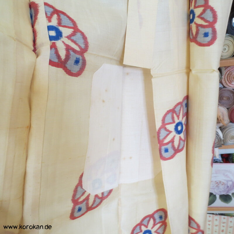 unbenutzter antiker Hitoe Meisen Komon Kimono, geheftet