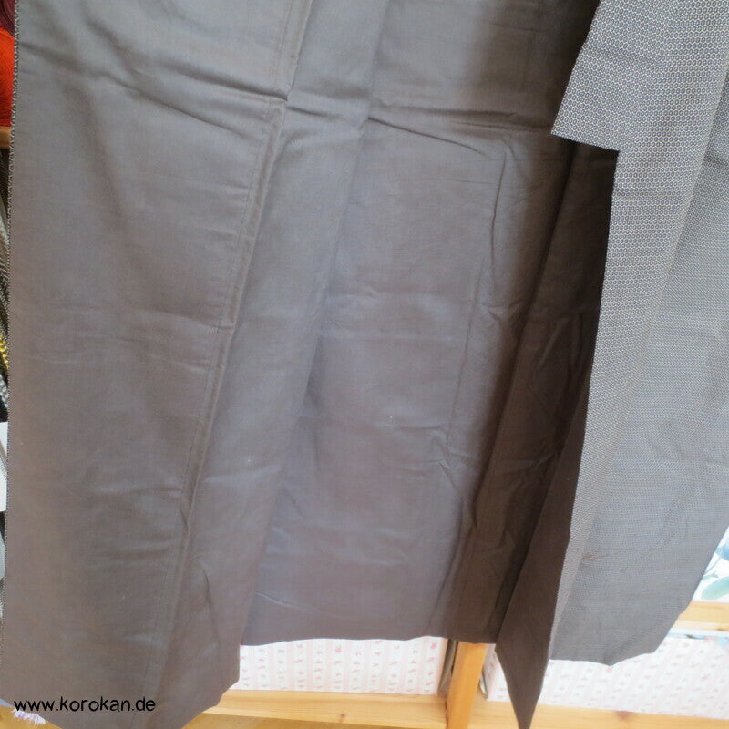 Mens Komon Kimono Wolle Seide gewebtes Kikko Muster