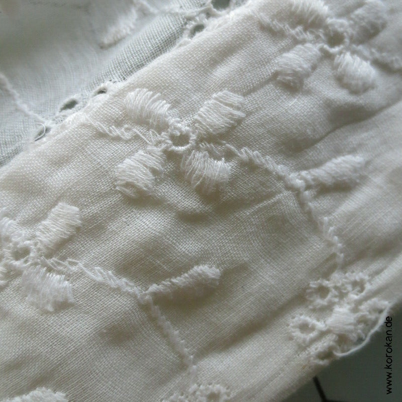Baumwoll Stickereispitze Juban Unterkimono, antik