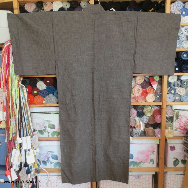 Mens Komon Kimono Wolle Seide gewebtes Kikko Muster
