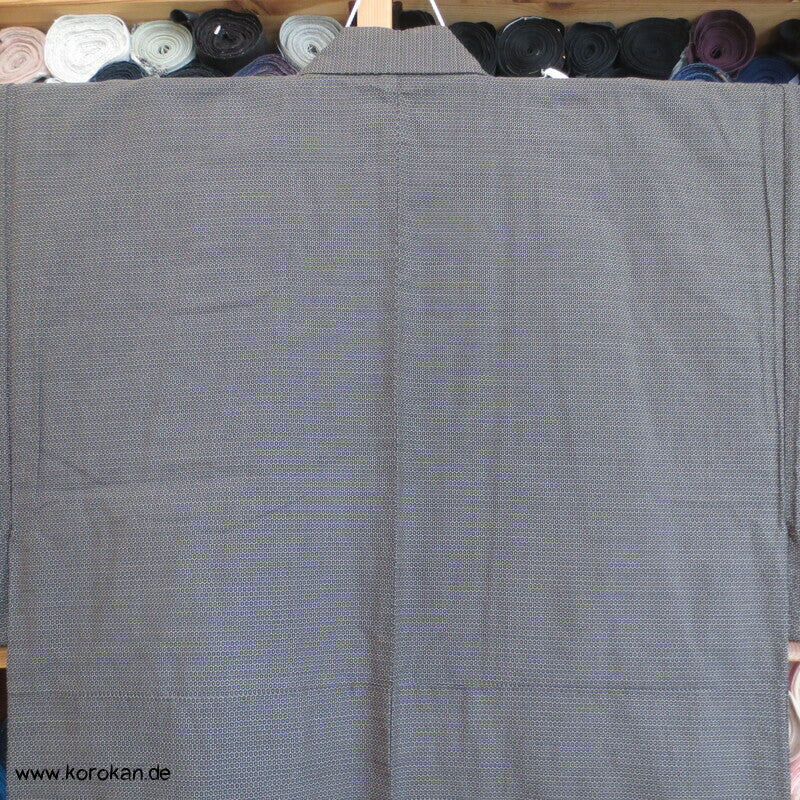Mens Komon Kimono Wolle Seide gewebtes Kikko Muster