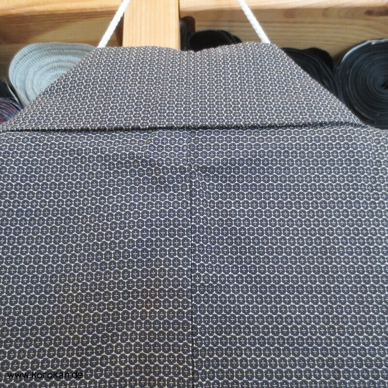 Mens Komon Kimono Wolle Seide gewebtes Kikko Muster