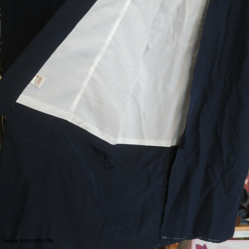 einfarbig dunkelblauer Kimono für Kinder / Jungen
