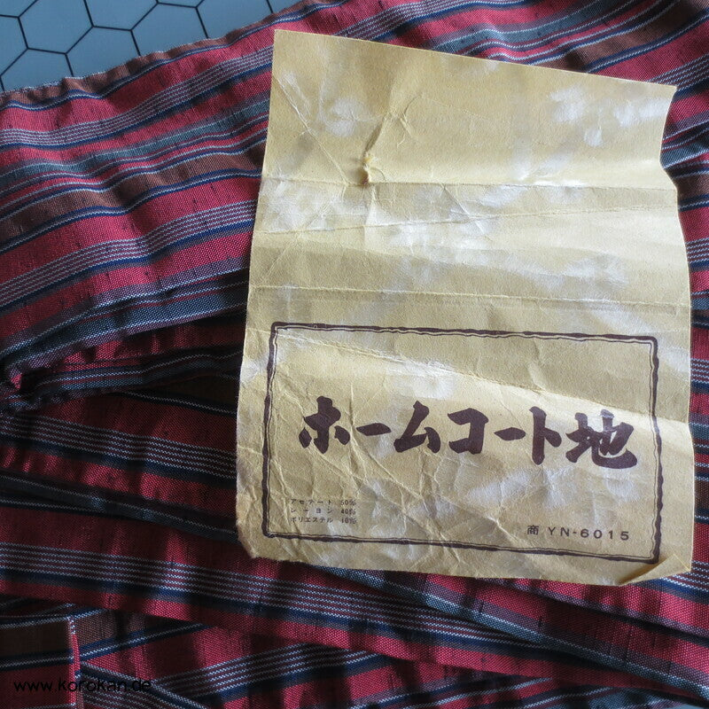 rostrot mit bunten Streifen Kaku Obi Männer Kimonogürtel Dochugi Material